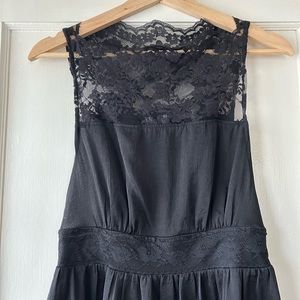 Free People Women’s XS Black Mini Dress w/ Lace Neck